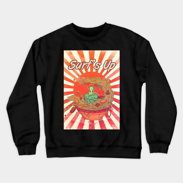 Surf's Up - 2 Crewneck Sweatshirt by NathanRiccelle